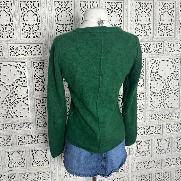Fenn Wright Manson 100% 2-Fly Cashmere Emerald Green Long Sleeve Sweater Sz M - Picture 6 of 7
